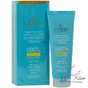 کرم ضد آفتاب رنگی سینره SPF60 سینره