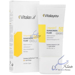 فلوئید ضد آفتاب ویتامین سی SPF50 ویتالیر