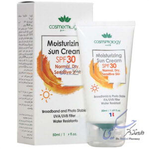 کرم ضد آفتاب مرطوب کننده کاسمکولوژی SPF30 کاسمکولوژی