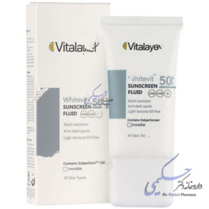 فلوئید ضد آفتاب ضد لک وایت ویت SPF50 ویتالیر