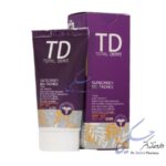 کرم ضد آفتاب و ضد لک توتال درم SPF50 (رنگی)