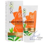 کرم ضد آفتاب شون SPF50 مدل دابل شیلد مناسب پوست نرمال تا خشک (بژطبیعی)