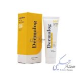 کرم ضد آفتاب درمالوگ SPF50 فاقد چربی (بژ روشن)