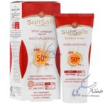 کرم ضد آفتاب ضد چروک سان سیف SPF50 (بژ روشن)