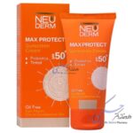 کرم ضد آفتاب نئودرم SPF50 مدل مکس پروتکت مناسب پوست چرب (رنگی)